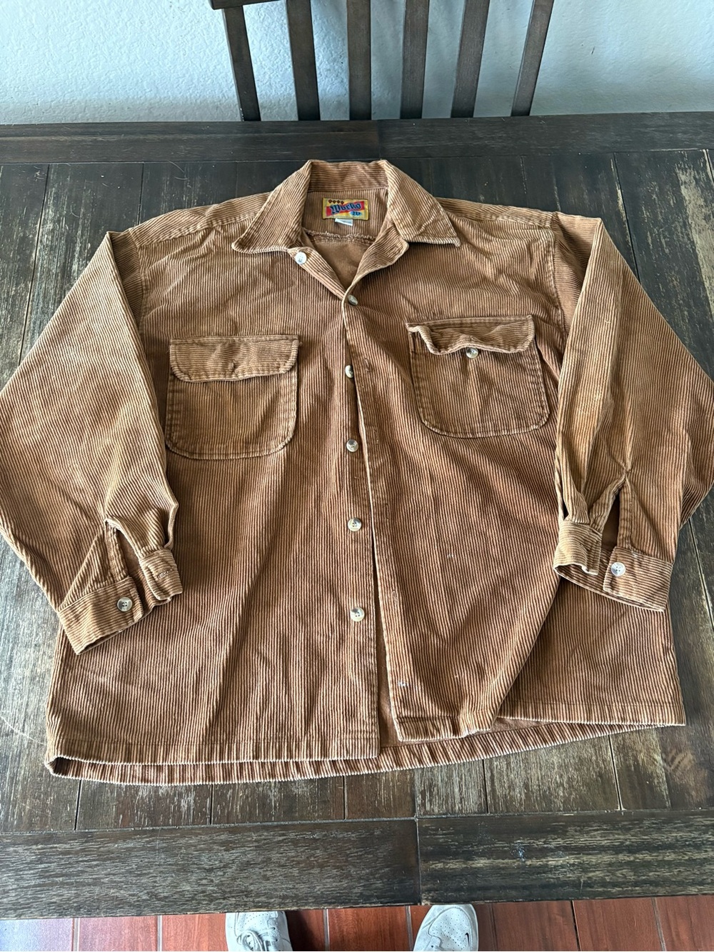 Vintage Axle Works Brown Corduroy Workwear Button Up Shirt Jacket XL